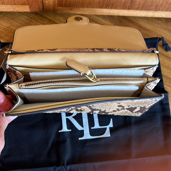 Ralph Lauren Adair crossbody faux snake skin purse - Picture 5 of 5